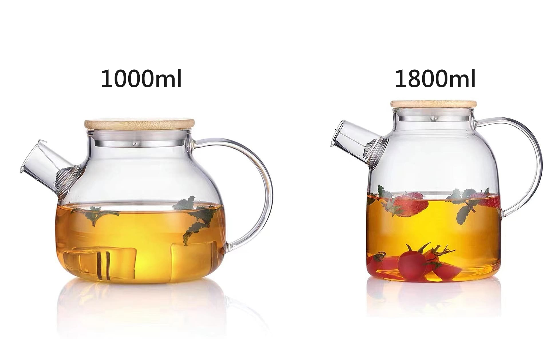 耐熱玻璃壺 1000ml 1800ml 2個尺寸任選/1入