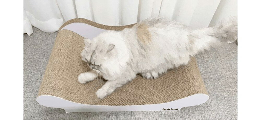 【台灣現貨】出口韓國寬敞貓沙發躺椅 高品質超長貓抓板 白色超大貓抓柱 超寬磨爪板 貓咪玩具 8