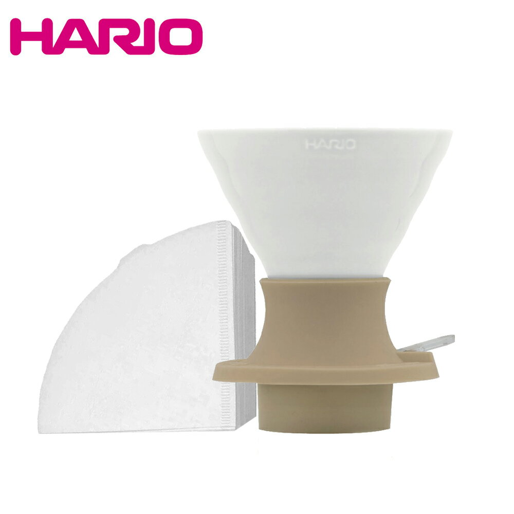 《HARIO》米白磁石浸漬式濾杯200ml SSDC-02-JAW-EU