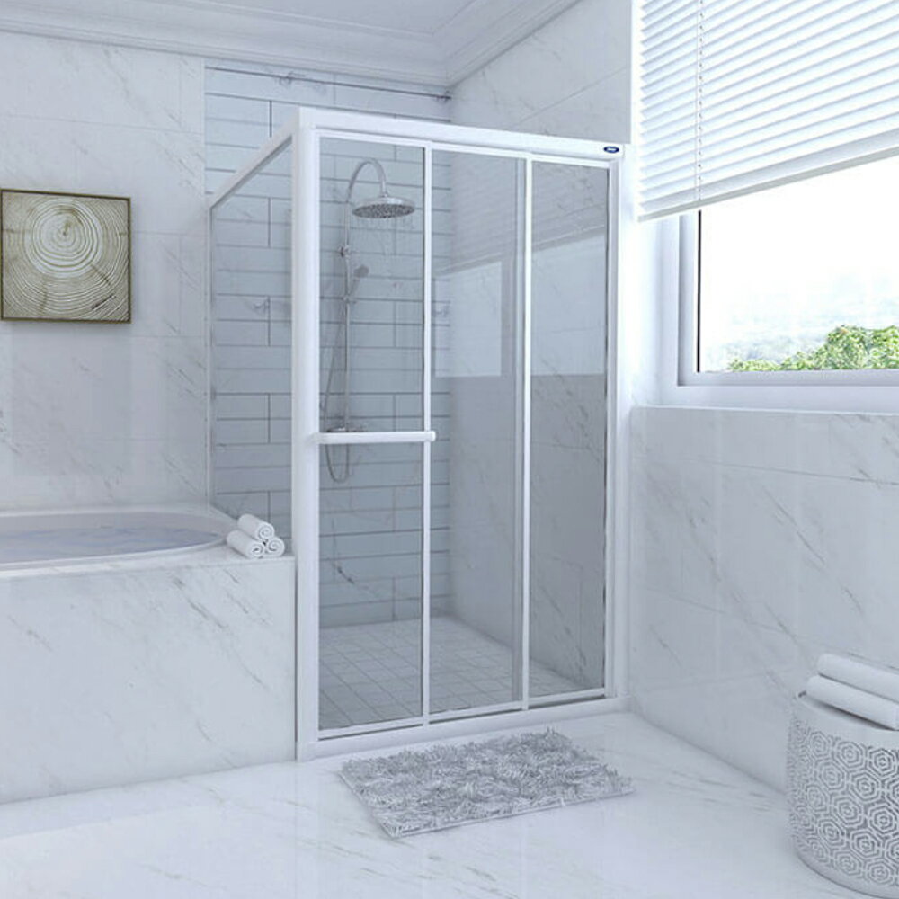 【itai 一太e衛浴】金冠4000 有框式淋浴拉門 L型(三門轉角) 淋浴門-橫拉式  鋁合金框+強化玻璃 含基本安裝【領券滿額再折千11/30止】