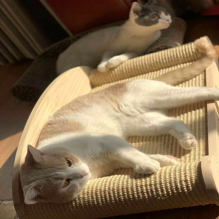 『臺灣x現貨秒出』✨超大號✨不掉屑劍麻實木磨爪貓抓板床大沙發✨