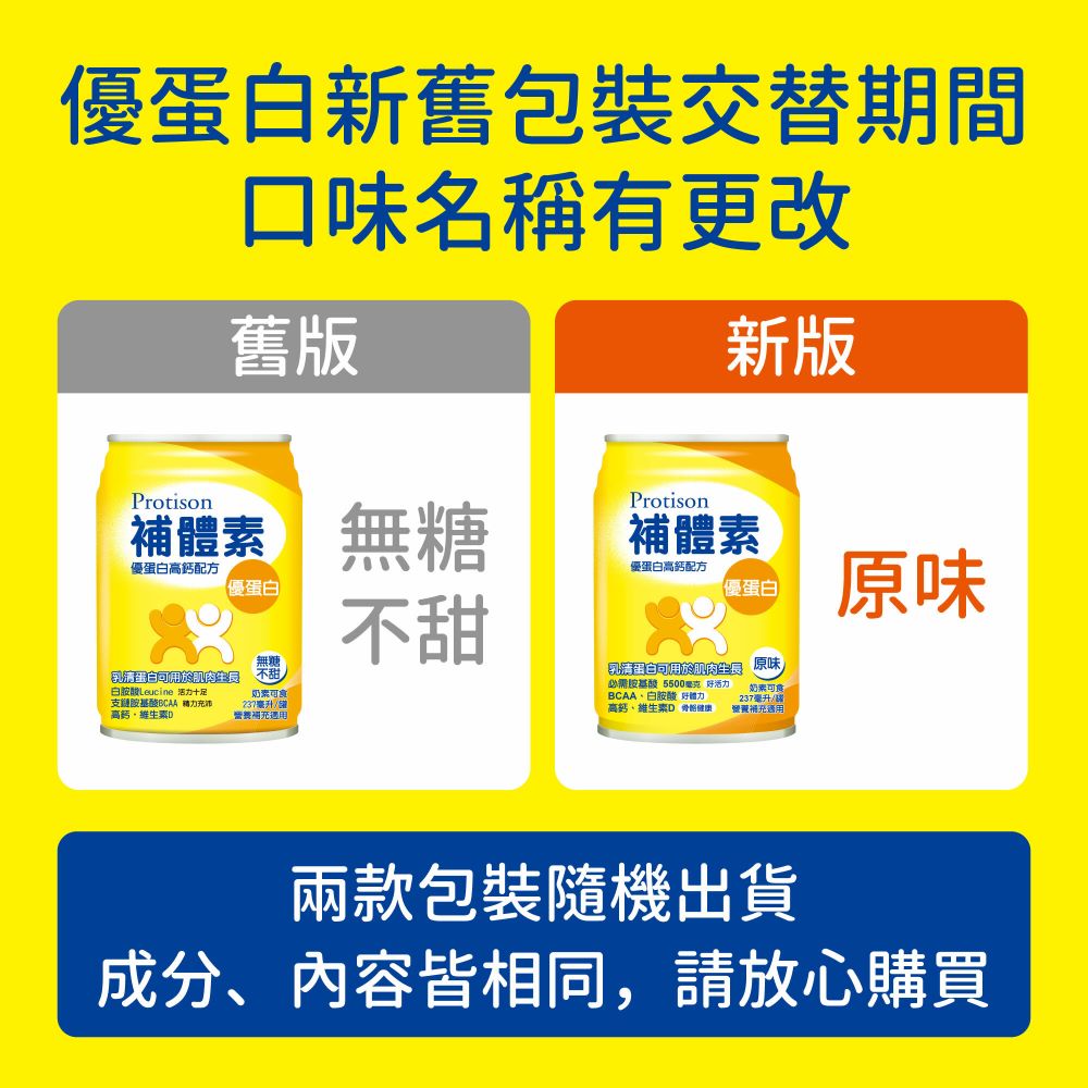 [贈2罐]補體素 優蛋白 高鈣配方-原味 (237ml/24罐/箱)【杏一】 (舊版為無糖不甜) 3