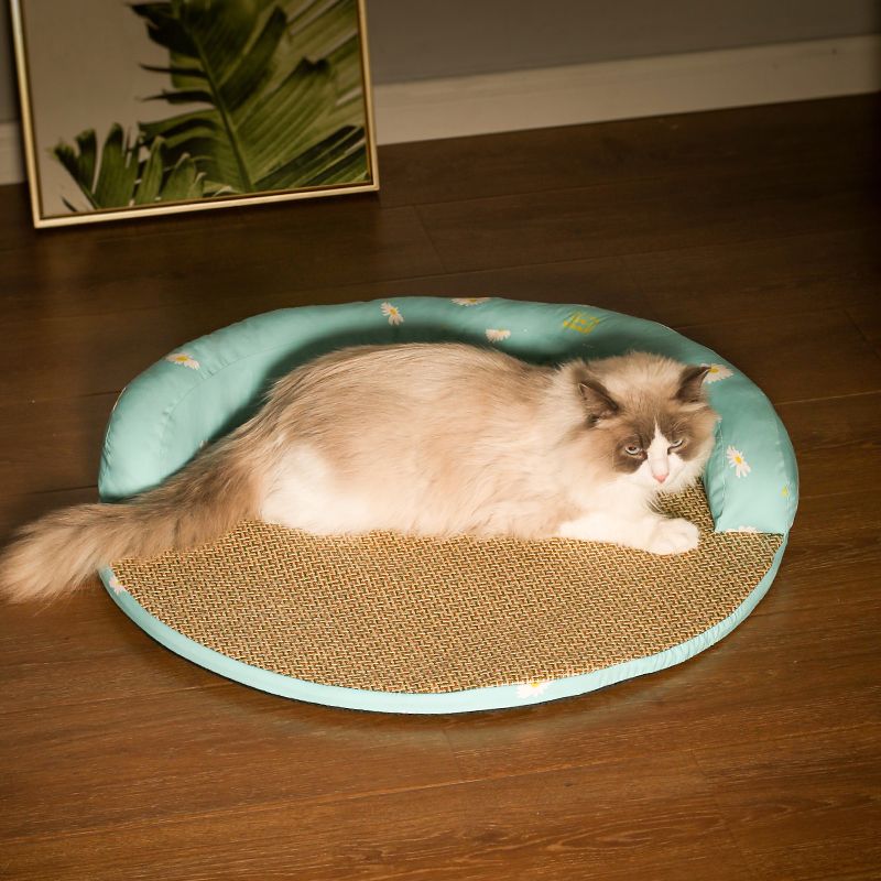 夏天涼席貓窩四季通用貓咪床墊子夏季睡覺用寵物狗狗沙發睡墊用品