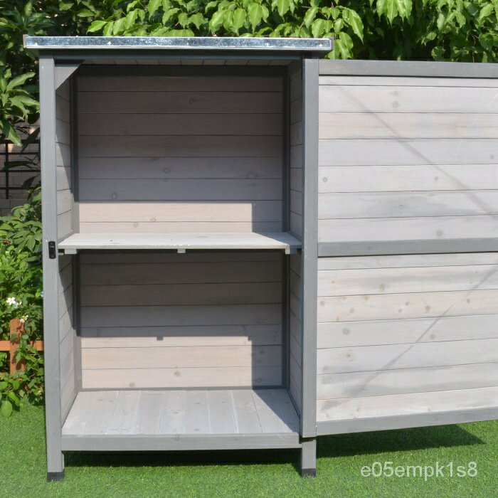 免運 家具 全實木工具櫃收納櫃戶外防雨防曬花園庭院櫃雨鞋剷收納箱櫃子儲物 可開發票 6
