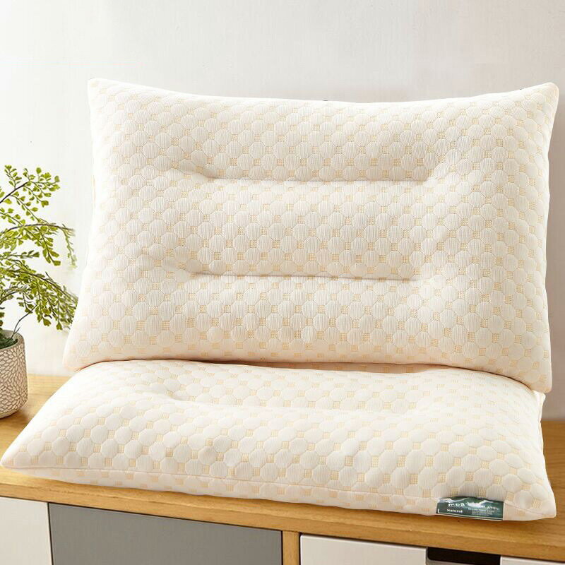 針織棉乳膠顆粒枕頭家用不變形不塌陷護頸椎助睡眠單只裝單人枕芯
