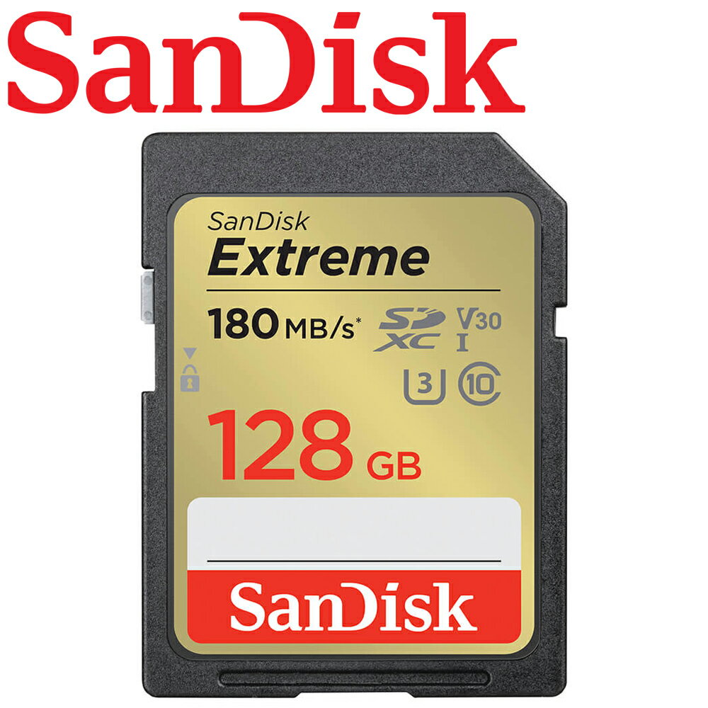 【公司貨】SanDisk 128GB Extreme SD SDXC UHS-I U3 V30