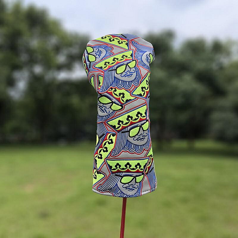 新撲克牌高爾夫球桿套桿頭套1號木推桿套 鐵桿套golf小雞腿保護套