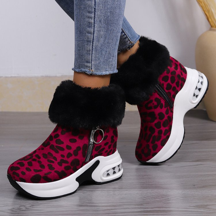 【免運】可開發票 雪靴 秋季新款高品質雪地靴女年韓版翻毛加絨保暖內增高棉靴 1
