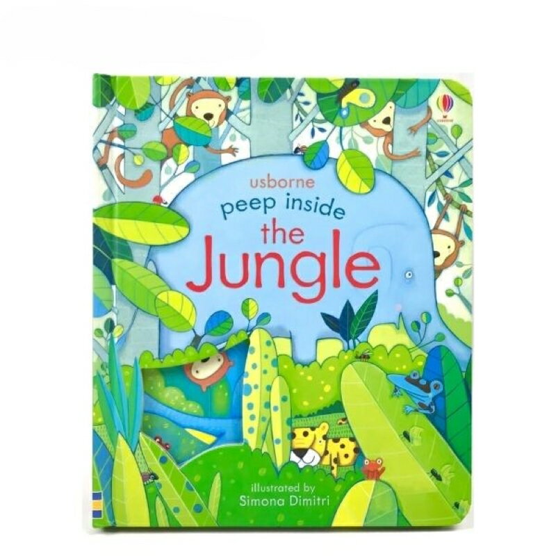 《出清》Usborne Peep Inside the Jungle 硬頁翻翻書(叢林)＊夏日微風＊