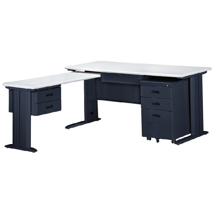 【 IS空間美學】CD150L主管桌(整組/黑腳)(2023-B-183-2) 辦公桌/職員桌/辦公家具/電腦桌