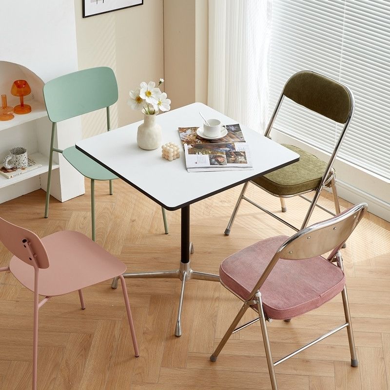洽談桌椅組合售樓部現代簡約奶茶店餐桌家用小戶型圓桌子