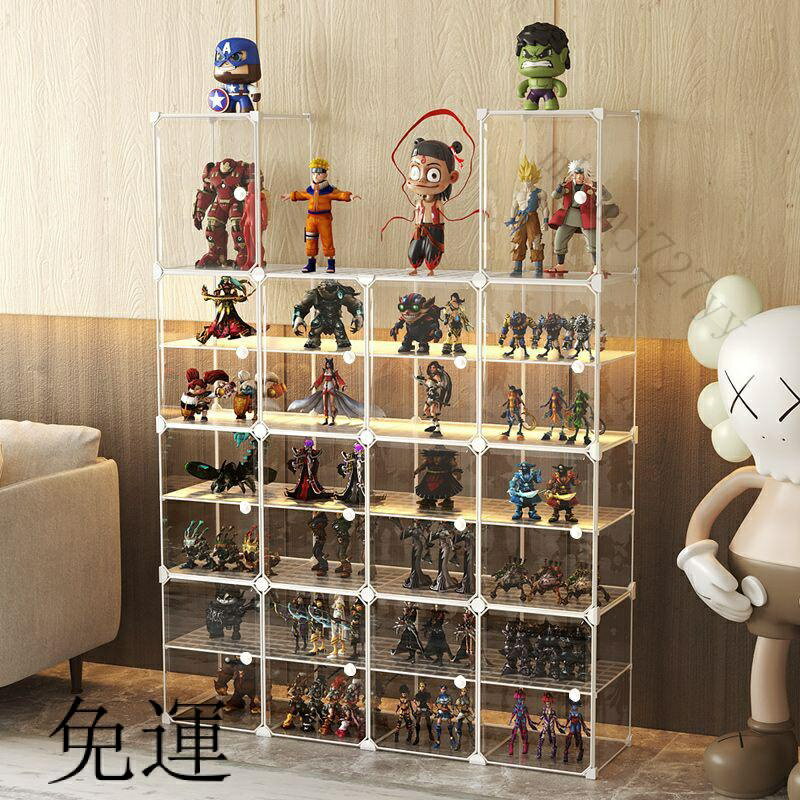 工廠現貨 免運 含發票 手辦展示架 放樂高收納櫃 玩具模型防塵陳列墻塑膠透明積木置物架子