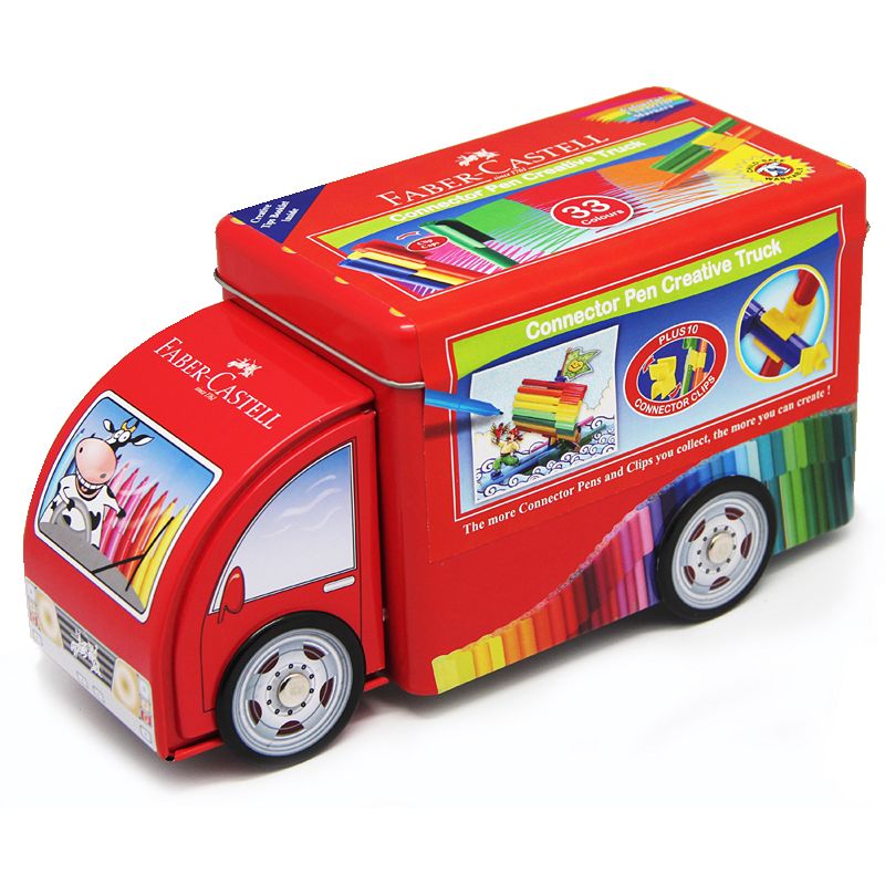 FABER-CASTELL 輝柏 卡車造型33色彩色連接筆 /盒 155072