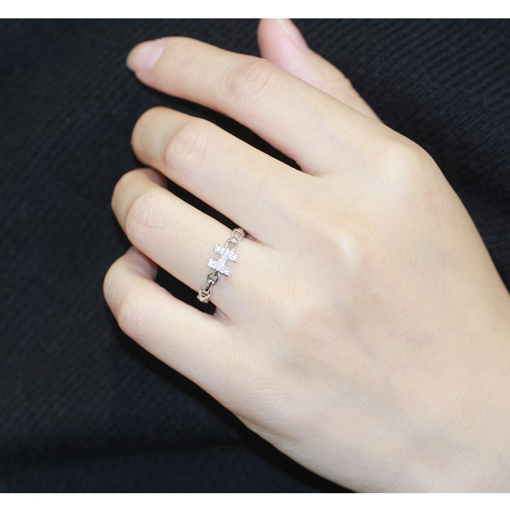 太陽云 新品 ins風簡約歐美時尚鑲鉆H字母開口戒指金銀兩色指環女 1