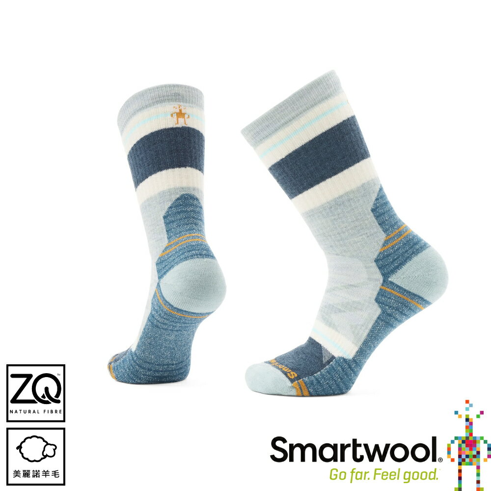 【SmartWool 美國 女 機能戶外中級減震土星紋中長襪《冰霜綠》】SW001583/登山/羊毛襪/健行襪/機能襪