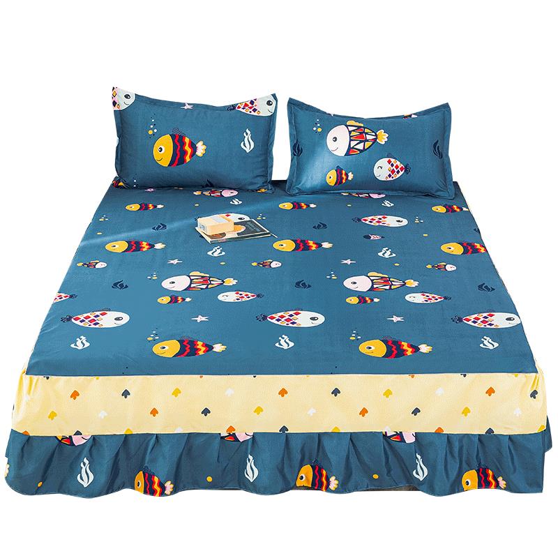 席夢思床罩床裙式床套單件防塵保護套1.5米1.8m床單床墊床笠防滑