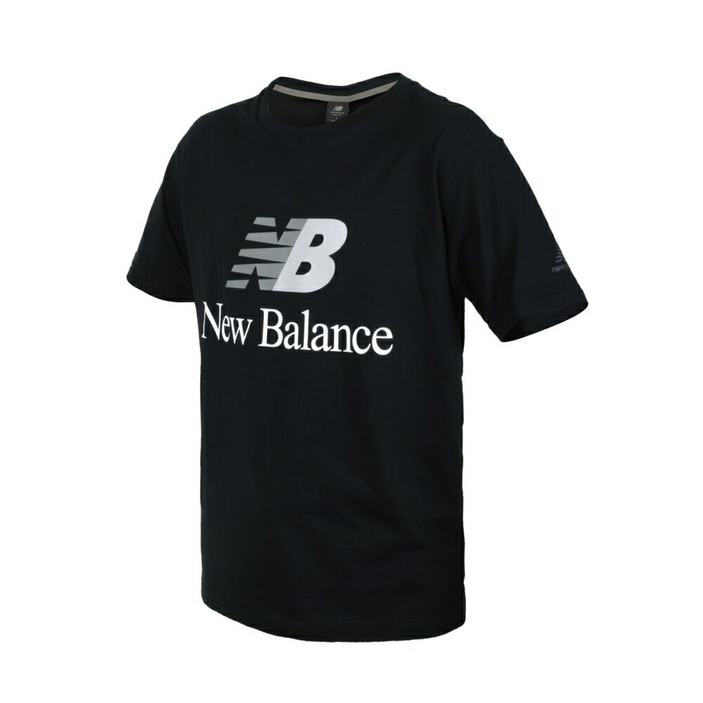 NEW BALANCE 男短袖T恤(純棉 休閒 上衣 慢跑 NB「AMT21529BK」≡排汗專家≡eventc