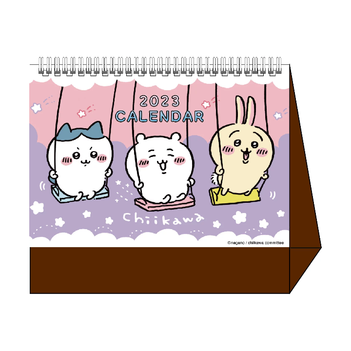 2023 三角桌曆【盪鞦韆的吉伊卡哇】 凸面小款 ( 18x16x7cm ) DSP-02