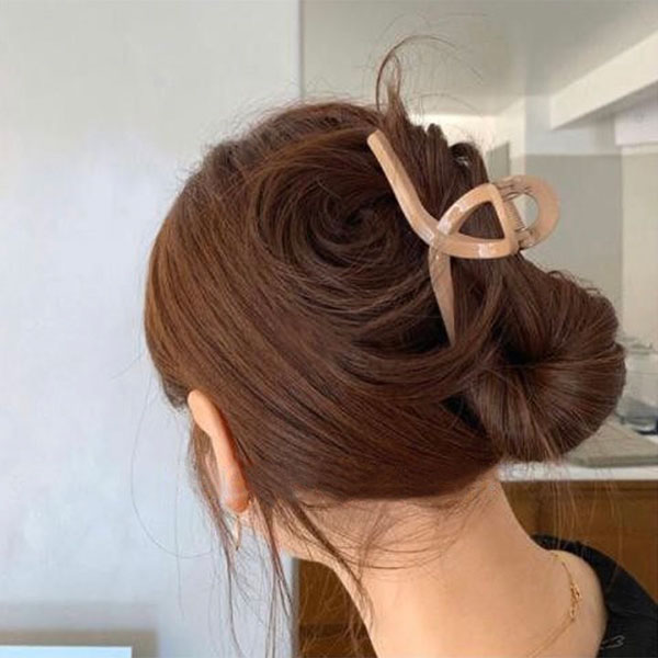 ANNAS 正韓 爆款 鯊魚夾 透明 大理石 琥珀色 抓夾 髮夾 大號 壓克力 韓國 6