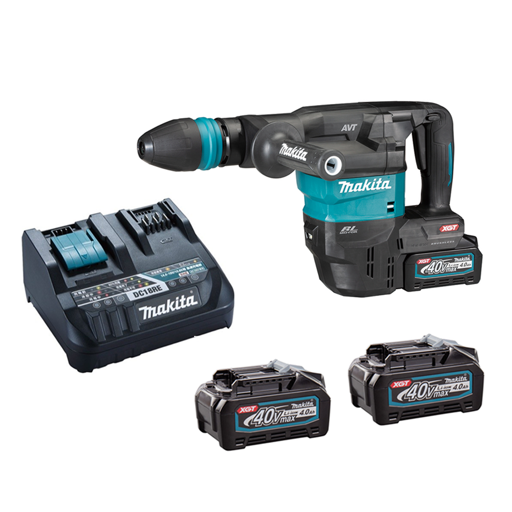 MAKITA 牧田HM001GM206 充電式無刷五溝鎚鑽HM001G 40V 充電電動鎚鑽無