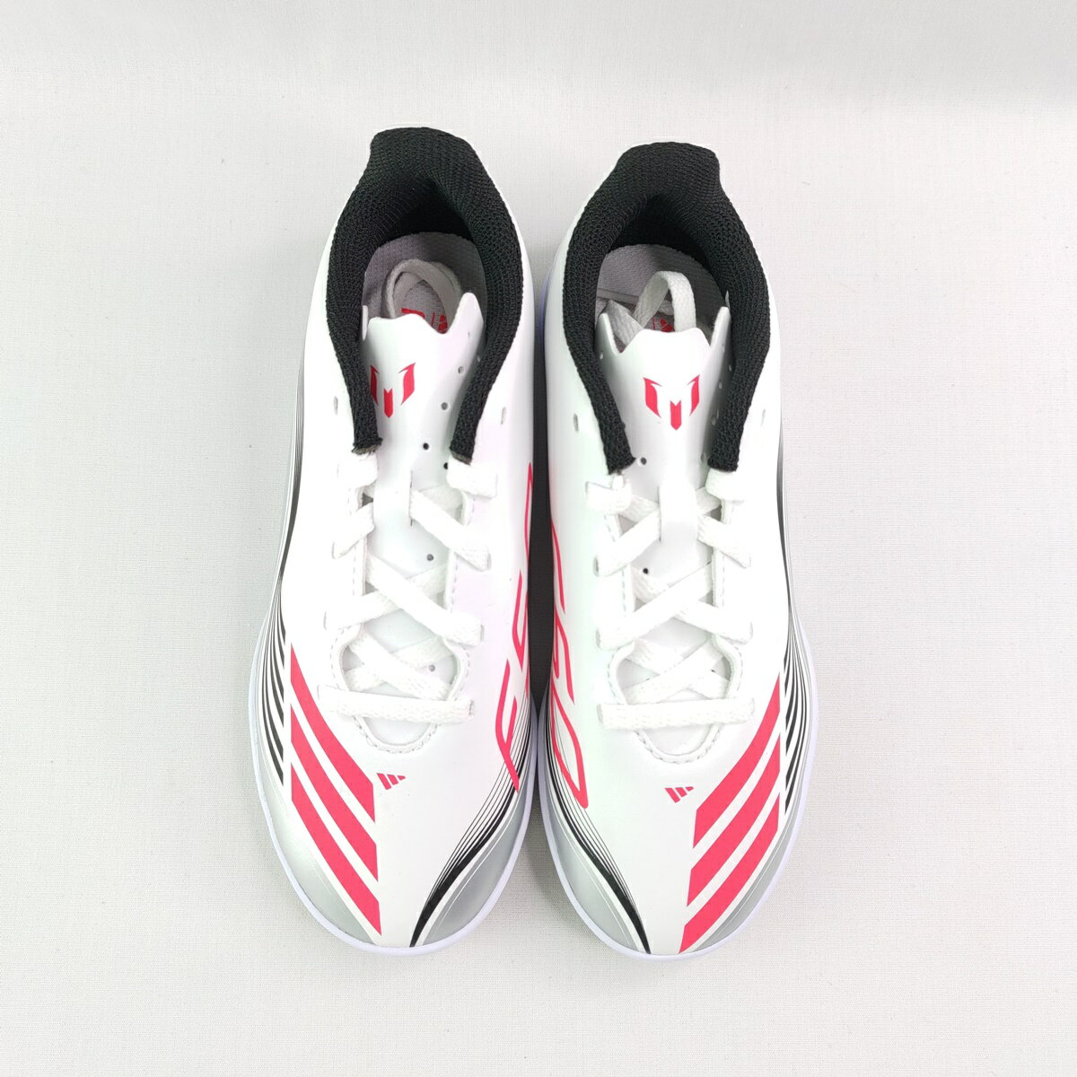adidas JP7452 梅西 F50 MESSI Club 中大童 足球鞋 室內 平底 白銀紅【iSport愛運動】 4