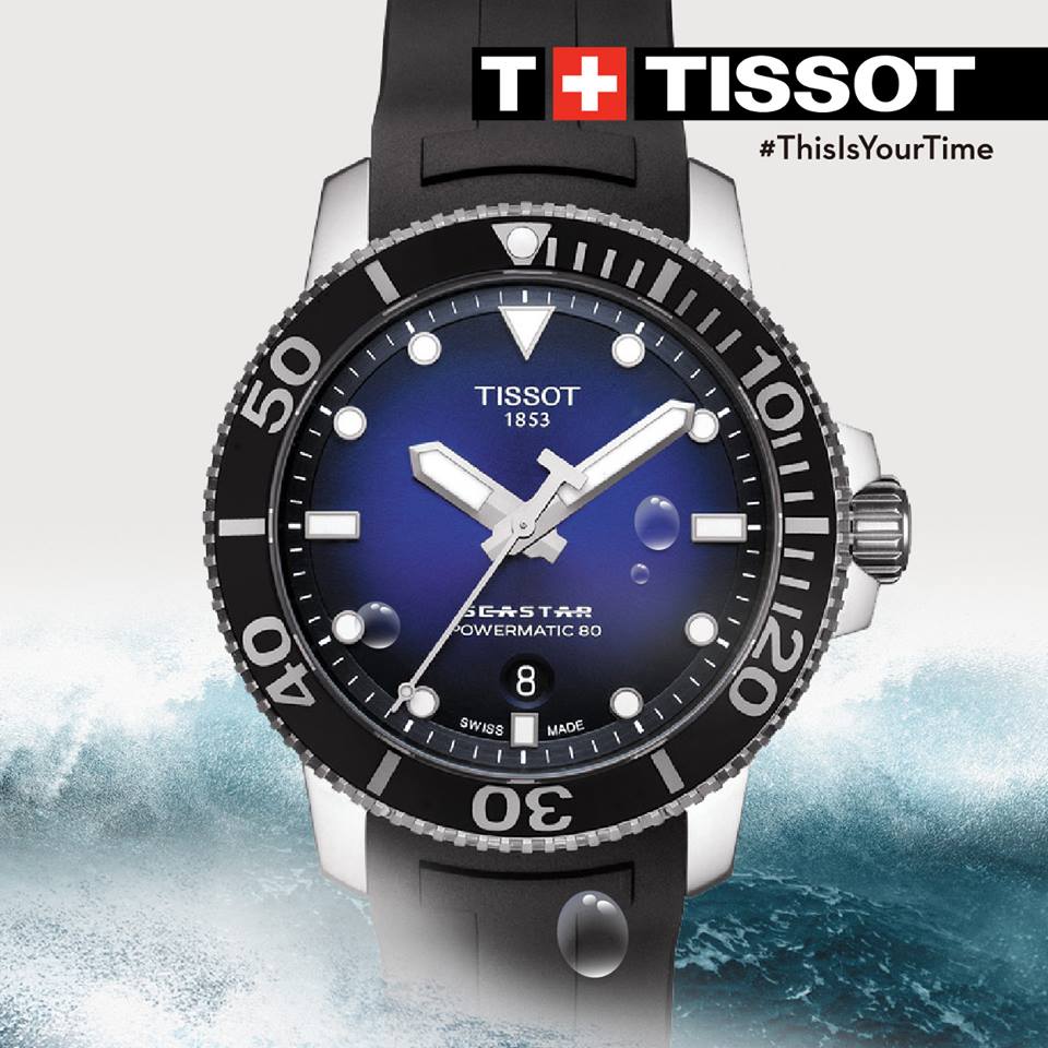 TISSOT 天梭 T1204071704100 Seastar 1000 陶瓷圈 海洋之星300米潛水機械錶 黑 藍 43mm