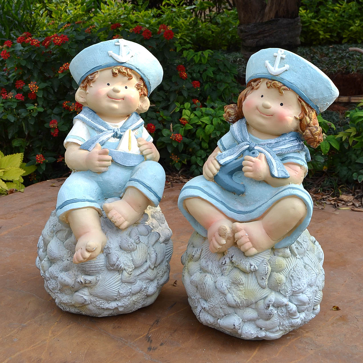 戶外花園海軍娃娃庭院別墅創意幼兒園園林景觀雕塑裝飾工藝品擺件 0