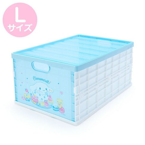 【震撼精品百貨】大耳狗 Cinnamoroll~日本三麗鷗Sanrio大耳狗透明蓋折疊收納箱 塑膠收納箱L*22239