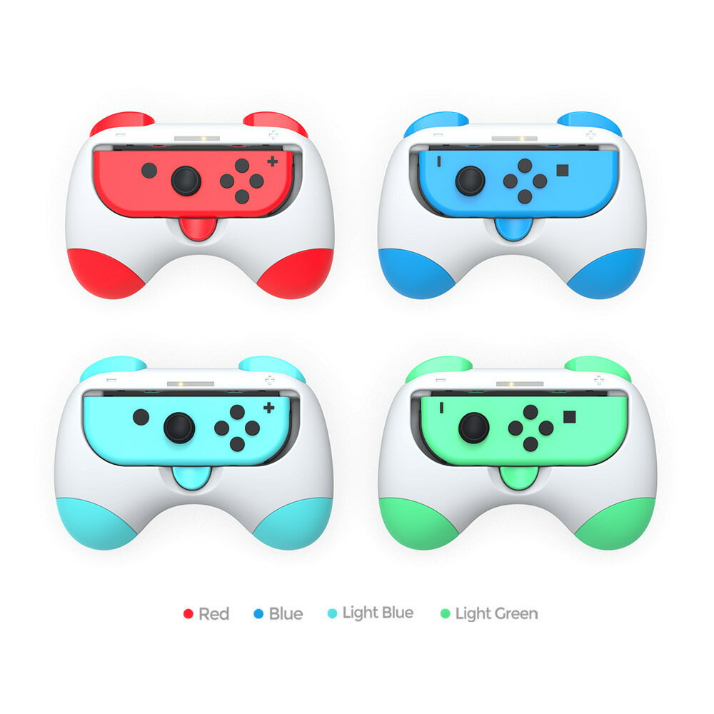 switch joy-con握把NS遊戲手柄卡通手把NS左右手柄握把兩個裝配件【Snowbelle優選】