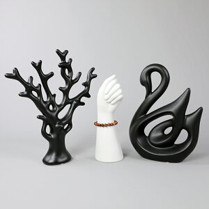 wo+桌面花瓶陶瓷擺件大象珊瑚樹黑天鵝馬樣板間辦公玄關擺設送禮