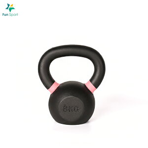馬克斯-8kg(粉)-經典鑄鐵壺鈴（kettlebell/ weight training/Gym equipment ）FunSport