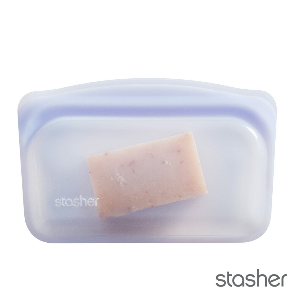 美國Stasher 白金矽膠密封袋-長形粉紫 ST0101008A