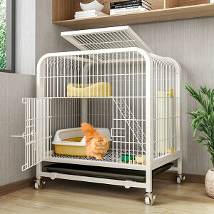 貓籠籠子兩層傢用室內別墅帶厠所一體大自由空間小型寵物貓咪籠子