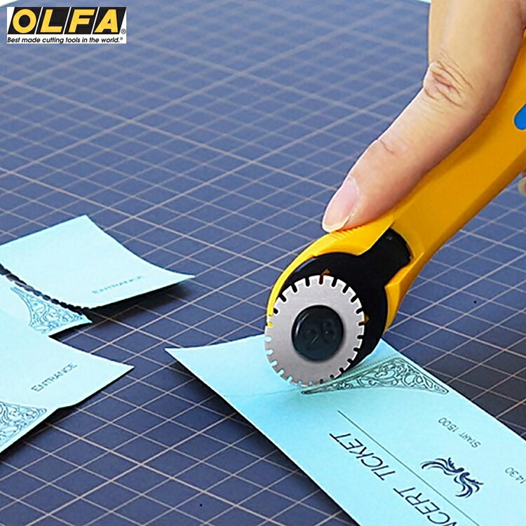 耀您館★日本製造OLFA虛線製作刀PRC-3虛線刀28mm旋轉切刀圓形刀圓型刀圓刀圓刃刀虛線滾刀圓形旋轉刀滾刀圓型旋轉刀 適抽獎券優惠券海報傳單虛線製作【APP下單點數4倍送】