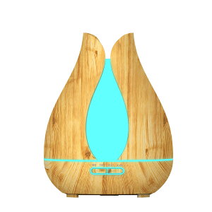 400ml加濕器 鏤空新品加濕器木紋創意加濕器空氣凈化器七彩香薰機