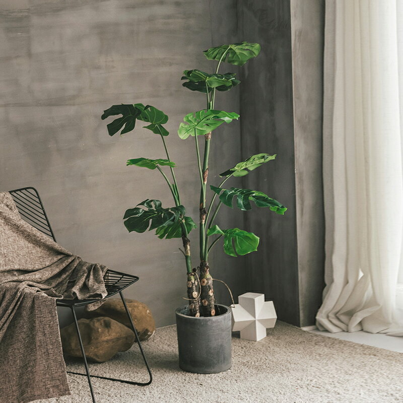 仿真植物裝飾龜背竹大型客廳櫥窗辦公室造景落地北歐輕奢風格綠植