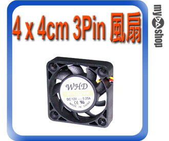 《DA量販店A》全新 散熱器用 4 x 4cm 散熱風扇 小3pin接頭 DC 12V 油封軸承 (23-042)