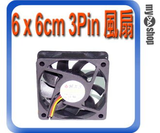 《DA量販店A》全新 散熱器用 6 x 6cm 散熱風扇 小3pin接頭 DC 12V 油封軸承 (23-044)