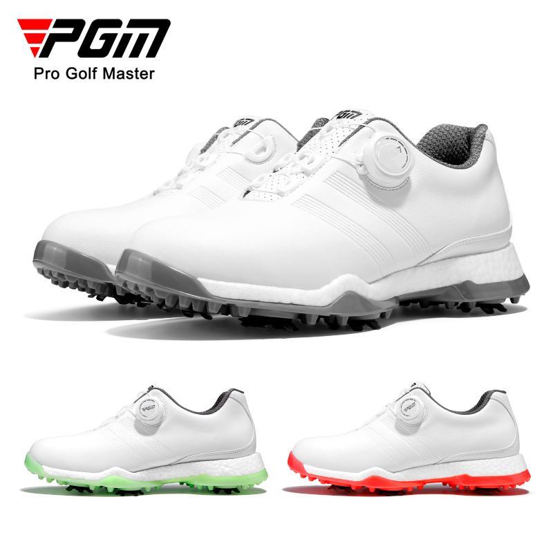 PGM 高爾夫球鞋女超強防水旋鈕鞋帶運動鞋golf防滑鞋釘爆米花中底