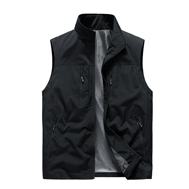 現貨秒發 工裝背心休閒夾克-釣魚防水透氣多口袋男外套5色74kn72【獨家進口】【米蘭精品】