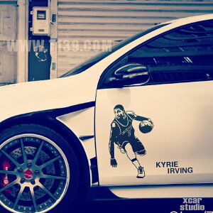 NBA汽車貼球星 KYRIE IRVING 凱里歐文運球速寫 車身貼紙拉花