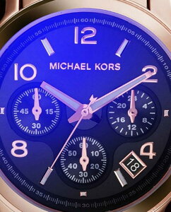 『Marc Jacobs旗艦店』美國代購 Michael Kors 玫瑰金迷幻湛藍變色三眼計時腕錶