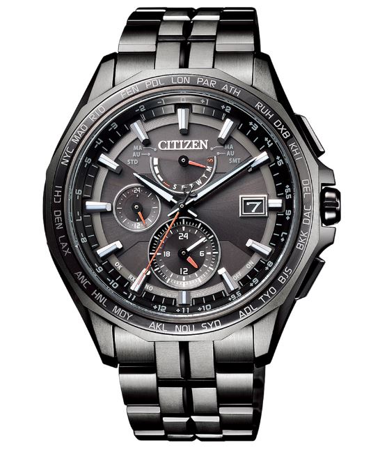 CITIZEN星辰錶 AT9097-54E 衝鋒時機光動能電波金屬腕錶 黑 43mm