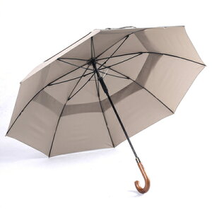 遮陽傘 雨傘男長柄日本雙層超大號復古簡約商務雙人木柄抗暴雨防風直杆傘『CM37339』