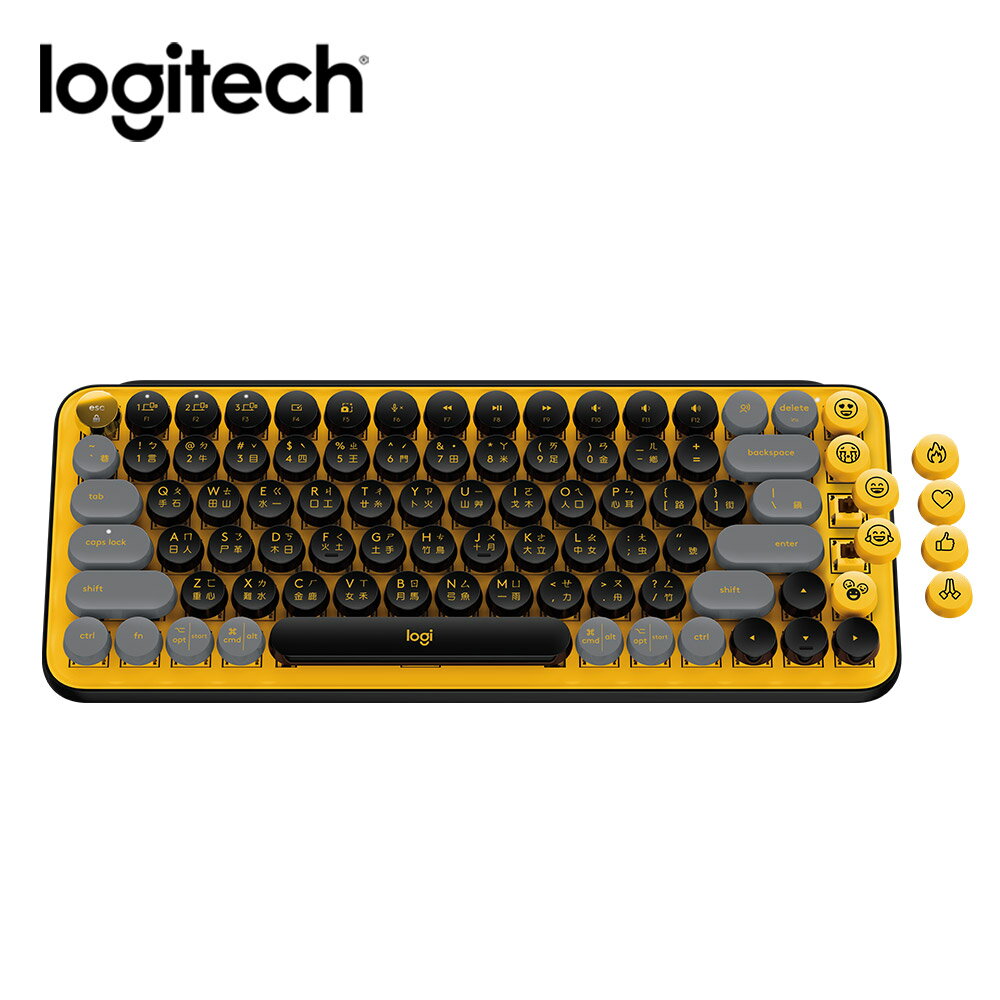 【Logitech 羅技】POP Keys 無線機械鍵盤 茶軸/酷玩黃【三井3C】 1