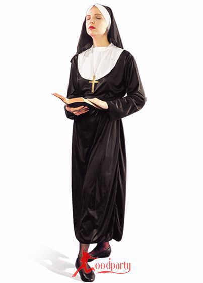萬聖節服裝 化裝舞會服飾 cosplay服裝 女牧師服 修女服修女裙子
