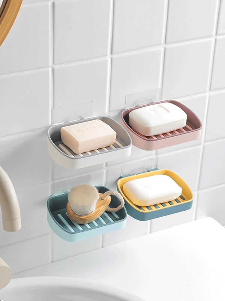 免打孔肥皂盒架子瀝水衛生間創意香皂置物架家用吸盤壁掛式香皂盒