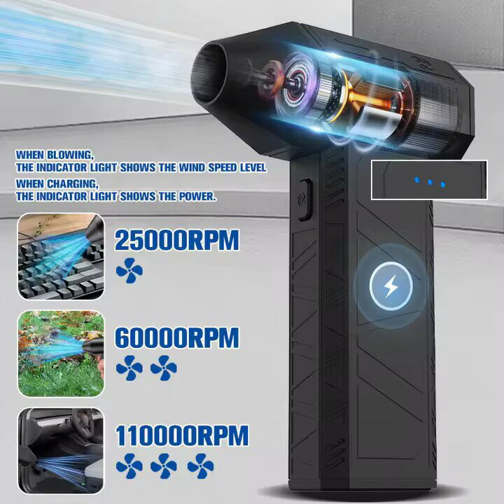 颶風俠X3暴力渦輪風扇新款高速無刷電機手持充電戶外暴力風扇 pc6203