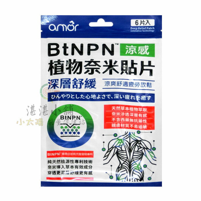 BtNPN 植物奈米貼片 6片入 涼感 深層舒緩