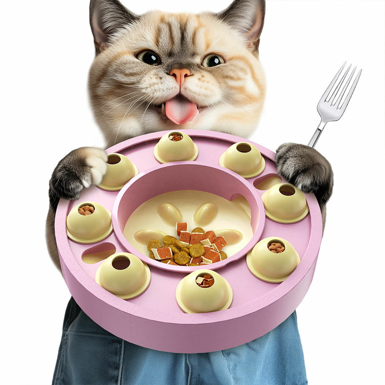 【KADTC】喵星人智遊慢食玩具盤 多功能 益智訓練 寵物慢食 寵物訓練 腦力開發 舒緩焦慮 益智玩具